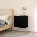 ZNTS Wall-mounted Bedside Cabinet Black 50x36x47 cm 816857