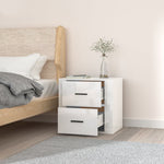 ZNTS Wall-mounted Bedside Cabinet High Gloss White 50x36x47 cm 816858