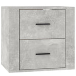 ZNTS Wall-mounted Bedside Cabinet Concrete Grey 50x36x47 cm 816860