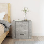 ZNTS Wall-mounted Bedside Cabinet Concrete Grey 50x36x47 cm 816860