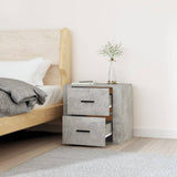 ZNTS Wall-mounted Bedside Cabinet Concrete Grey 50x36x47 cm 816860