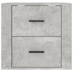 ZNTS Wall-mounted Bedside Cabinet Concrete Grey 50x36x47 cm 816860