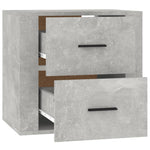 ZNTS Wall-mounted Bedside Cabinet Concrete Grey 50x36x47 cm 816860