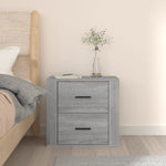 ZNTS Wall-mounted Bedside Cabinet Grey Sonoma 50x36x47 cm 816862