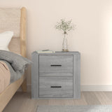 ZNTS Wall-mounted Bedside Cabinet Grey Sonoma 50x36x47 cm 816862
