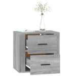 ZNTS Wall-mounted Bedside Cabinet Grey Sonoma 50x36x47 cm 816862