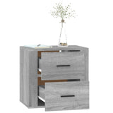 ZNTS Wall-mounted Bedside Cabinet Grey Sonoma 50x36x47 cm 816862
