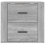 ZNTS Wall-mounted Bedside Cabinet Grey Sonoma 50x36x47 cm 816862