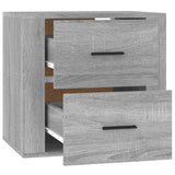 ZNTS Wall-mounted Bedside Cabinet Grey Sonoma 50x36x47 cm 816862