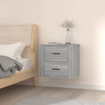 ZNTS Wall-mounted Bedside Cabinet Grey Sonoma 50x36x47 cm 816862