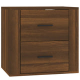 ZNTS Wall-mounted Bedside Cabinet Brown Oak 50x36x47 cm 816863