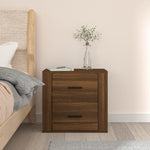 ZNTS Wall-mounted Bedside Cabinet Brown Oak 50x36x47 cm 816863