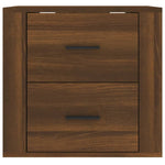 ZNTS Wall-mounted Bedside Cabinet Brown Oak 50x36x47 cm 816863