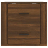 ZNTS Wall-mounted Bedside Cabinet Brown Oak 50x36x47 cm 816863