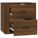 ZNTS Wall-mounted Bedside Cabinet Brown Oak 50x36x47 cm 816863