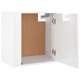 ZNTS Wall-mounted Bedside Cabinet High Gloss White 50x30x47 cm 816868