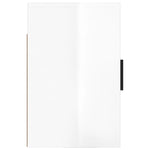 ZNTS Wall-mounted Bedside Cabinet High Gloss White 50x30x47 cm 816868