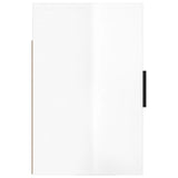 ZNTS Wall-mounted Bedside Cabinet High Gloss White 50x30x47 cm 816868