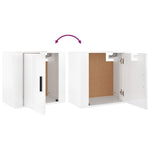 ZNTS Wall-mounted Bedside Cabinet High Gloss White 50x30x47 cm 816868