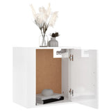 ZNTS Wall-mounted Bedside Cabinets 2 pcs High Gloss White 50x30x47cm 816869