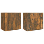 ZNTS Wall-mounted Bedside Cabinets 2 pcs Smoked Oak 50x30x47 cm 816875
