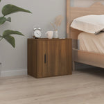 ZNTS Wall-mounted Bedside Cabinets 2 pcs Brown Oak 50x30x47 cm 816879