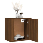 ZNTS Wall-mounted Bedside Cabinets 2 pcs Brown Oak 50x30x47 cm 816879