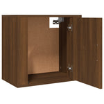 ZNTS Wall-mounted Bedside Cabinets 2 pcs Brown Oak 50x30x47 cm 816879