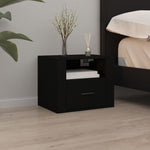 ZNTS Wall-mounted Bedside Cabinets 2 pcs Black 50x36x40 cm 816883