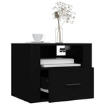 ZNTS Wall-mounted Bedside Cabinets 2 pcs Black 50x36x40 cm 816883