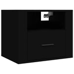 ZNTS Wall-mounted Bedside Cabinets 2 pcs Black 50x36x40 cm 816883