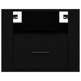 ZNTS Wall-mounted Bedside Cabinets 2 pcs Black 50x36x40 cm 816883