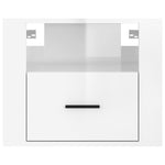 ZNTS Wall-mounted Bedside Cabinet High Gloss White 50x36x40 cm 816884