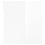 ZNTS Wall-mounted Bedside Cabinet High Gloss White 50x36x40 cm 816884