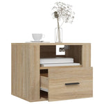 ZNTS Wall-mounted Bedside Cabinet Sonoma Oak 50x36x40 cm 816886