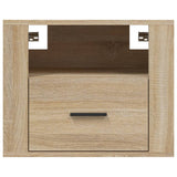 ZNTS Wall-mounted Bedside Cabinet Sonoma Oak 50x36x40 cm 816886