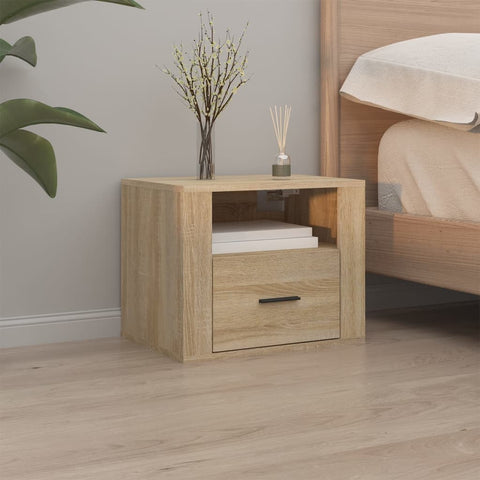 ZNTS Wall-mounted Bedside Cabinet Sonoma Oak 50x36x40 cm 816886