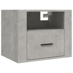 ZNTS Wall-mounted Bedside Cabinet Concrete Grey 50x36x40 cm 816888