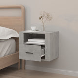 ZNTS Wall-mounted Bedside Cabinet Concrete Grey 50x36x40 cm 816888