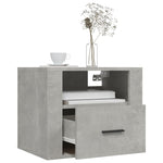 ZNTS Wall-mounted Bedside Cabinet Concrete Grey 50x36x40 cm 816888