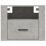 ZNTS Wall-mounted Bedside Cabinet Concrete Grey 50x36x40 cm 816888