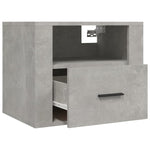 ZNTS Wall-mounted Bedside Cabinet Concrete Grey 50x36x40 cm 816888