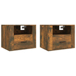 ZNTS Wall-mounted Bedside Cabinets 2 pcs Smoked Oak 50x36x40 cm 816891