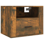 ZNTS Wall-mounted Bedside Cabinets 2 pcs Smoked Oak 50x36x40 cm 816891