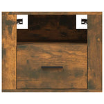 ZNTS Wall-mounted Bedside Cabinets 2 pcs Smoked Oak 50x36x40 cm 816891