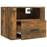 ZNTS Wall-mounted Bedside Cabinets 2 pcs Smoked Oak 50x36x40 cm 816891