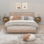 ZNTS Wall-mounted Bedside Cabinets 2 pcs Smoked Oak 50x36x40 cm 816891