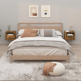 ZNTS Wall-mounted Bedside Cabinets 2 pcs Smoked Oak 50x36x40 cm 816891