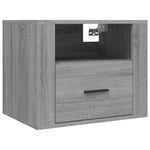 ZNTS Wall-mounted Bedside Cabinet Grey Sonoma 50x36x40 cm 816892