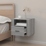 ZNTS Wall-mounted Bedside Cabinet Grey Sonoma 50x36x40 cm 816892
